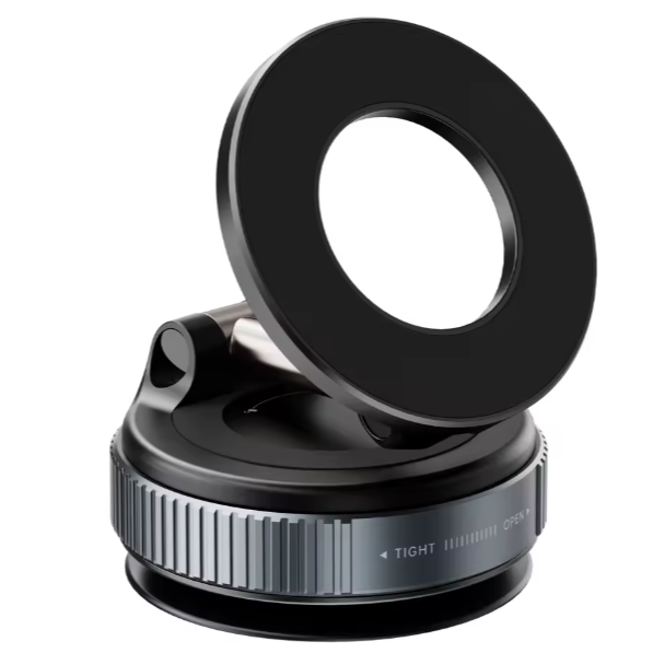 Support de Téléphone Magnétique avec Ventouse à Vide & Aimants Puissants – Rotation 360° Universelle Compatible iPhone et Smartphones