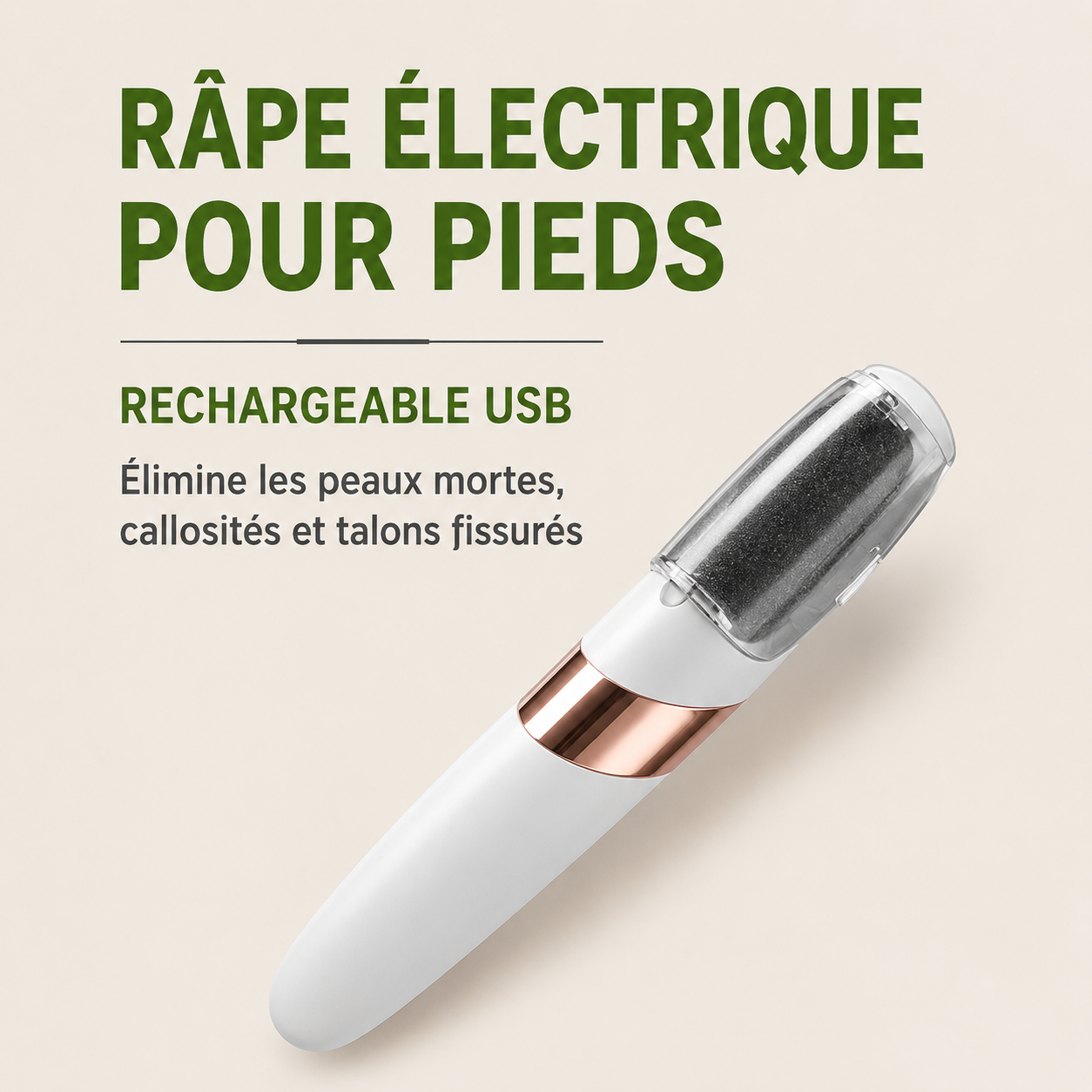 Râpe Électrique Rechargeable pour Pieds